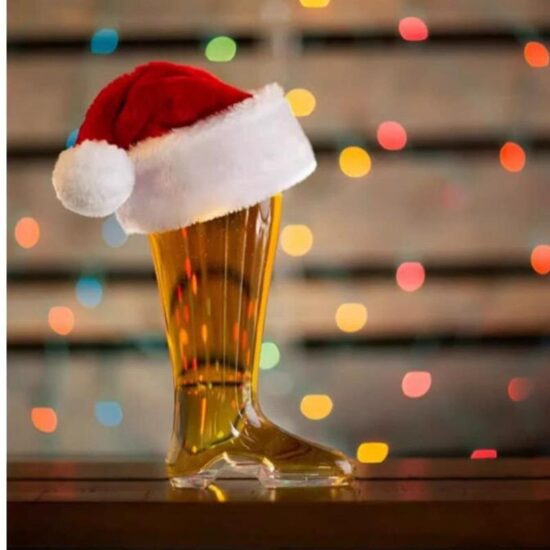 46oz custom boot-shaped beer glasses for bars and bachelor parties