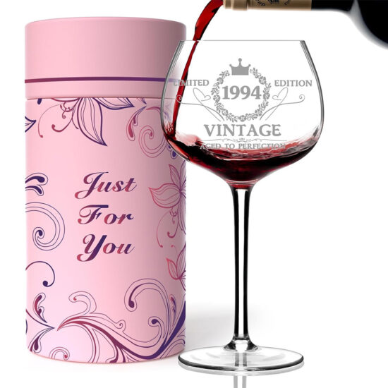 Burgundy crystal wine glass for red wine, beer, and whiskey