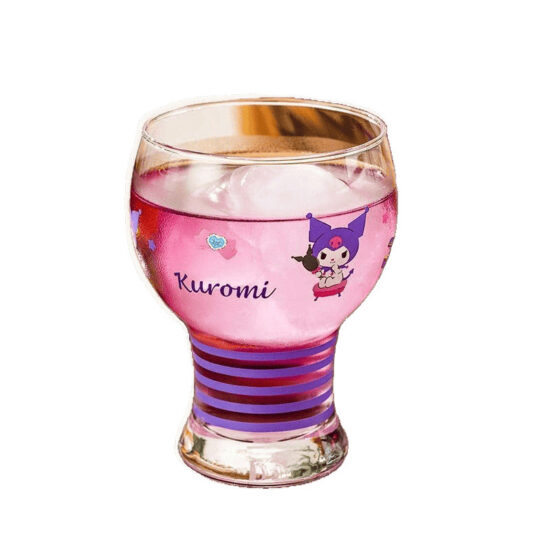 Cute cartoon glass beer and juice cup for home use and café drinks