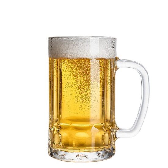 Clear Thick Beer Glasses with Handle for Juice and Tea – Trendy TikTok Style