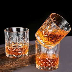 Premium crystal whiskey and beer glass with ROCK-style design