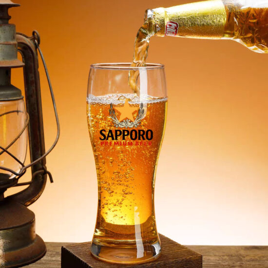SAPPORO black label large capacity craft beer glass mug