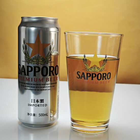 SAPPORO black label large capacity craft beer glass mug
