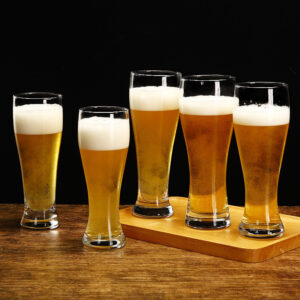 Large glass beer mug for bar, restaurant, and KTV commercial use
