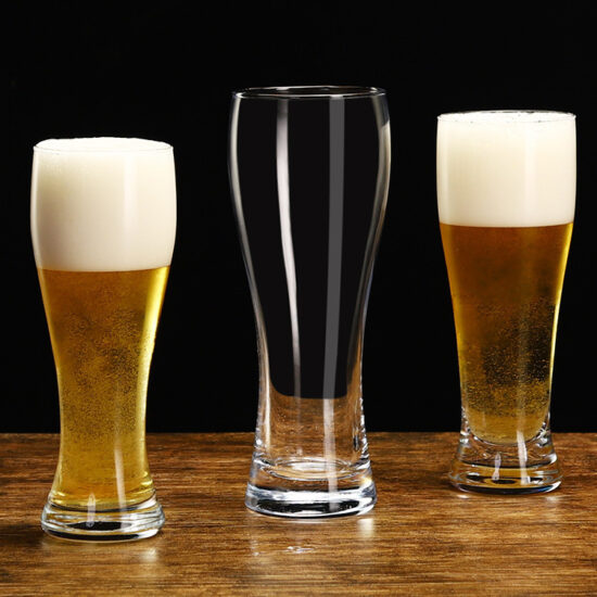  Large glass beer mug for bar, restaurant, and KTV commercial use